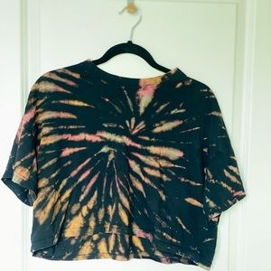 Dark Tie Dye Crop Top